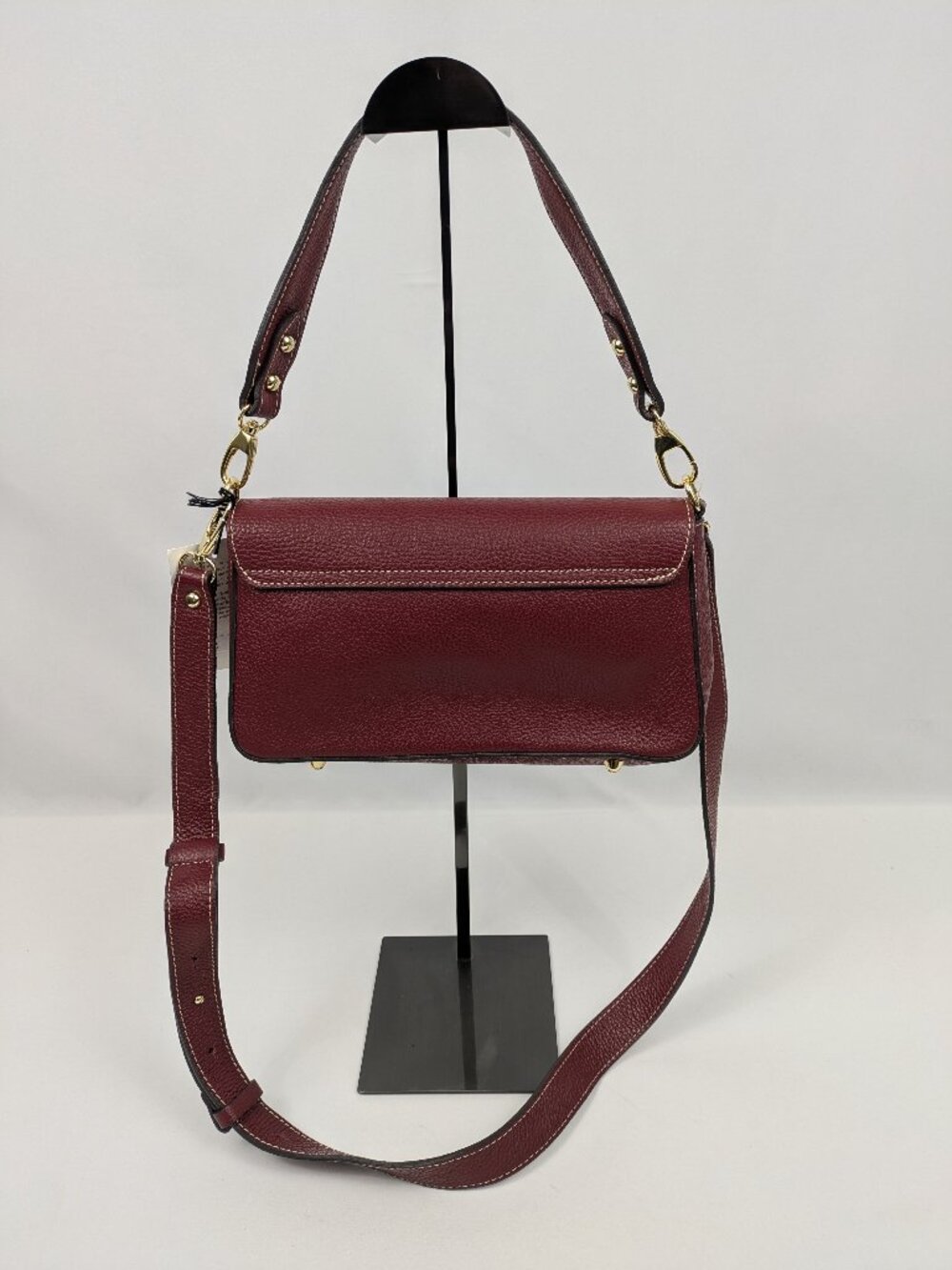 Divina Firenze genuine Italian leather Crossbody Flap Baguette - Picture 2 of 12